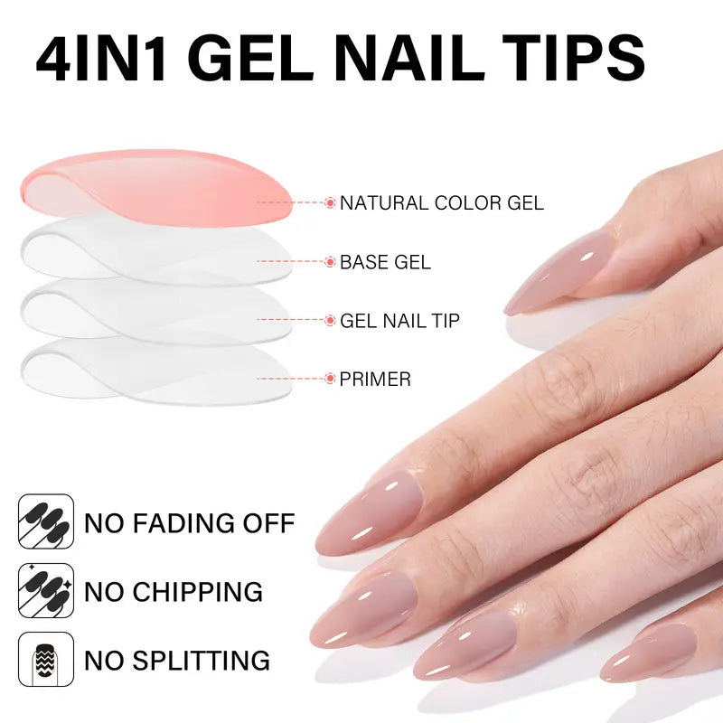 5 Natural Colors Press-on Nail set 