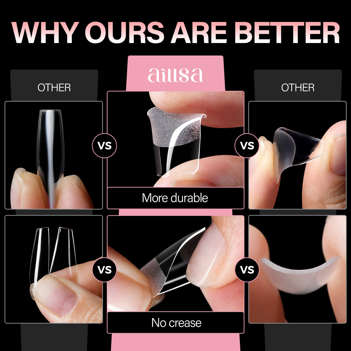 Half Matte False Nail Tips 