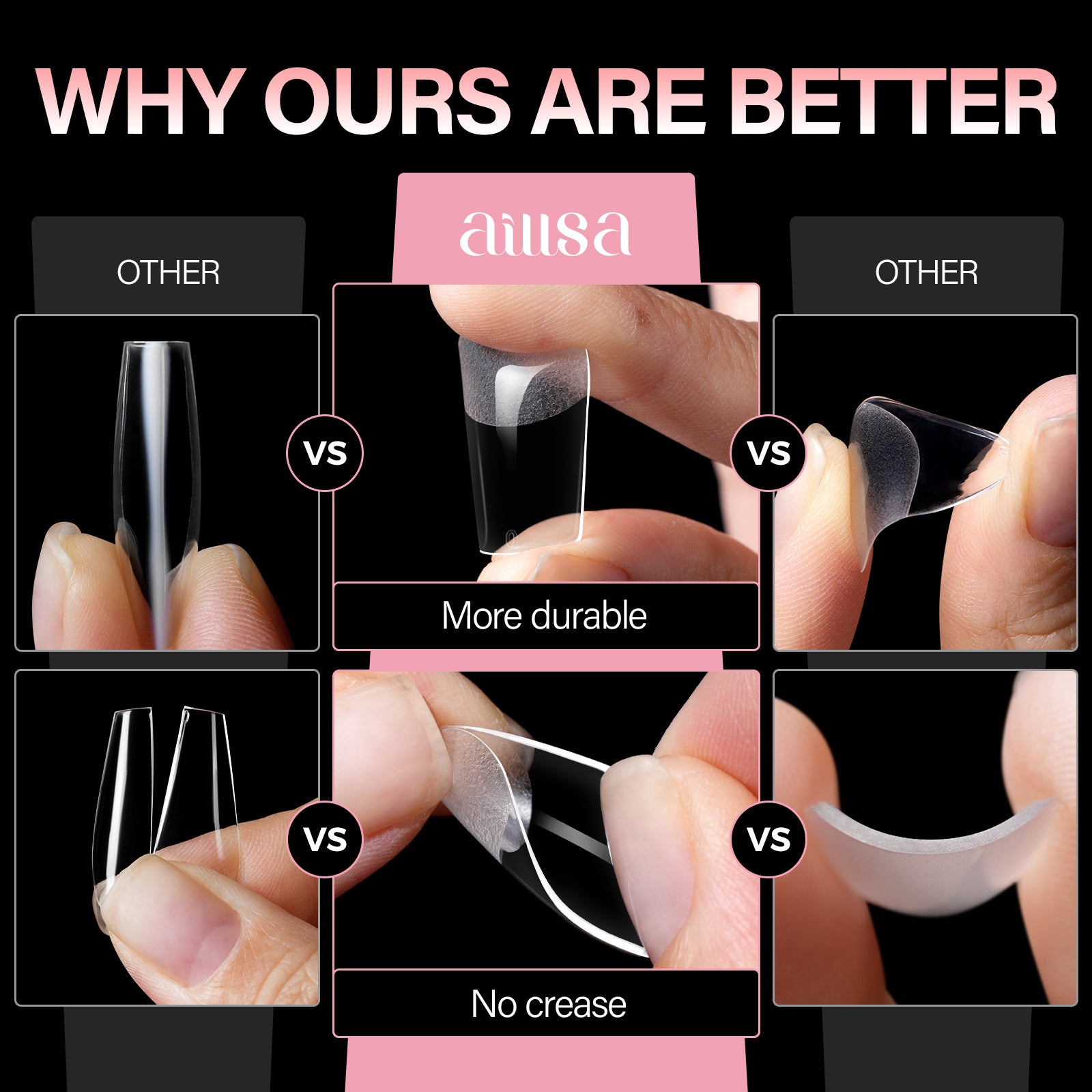 Half Matte False Nail Tips 