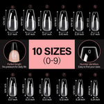 Full Cover Clear Nail Tips 