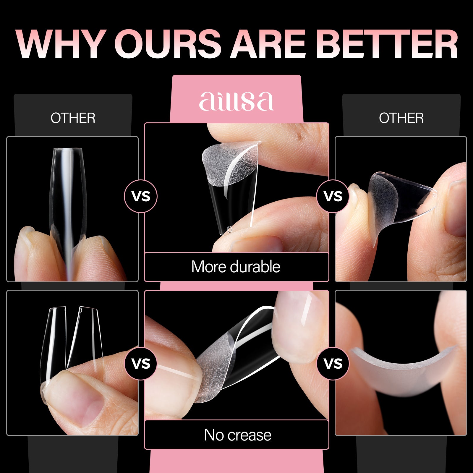 Half Matte False Nail Tips 