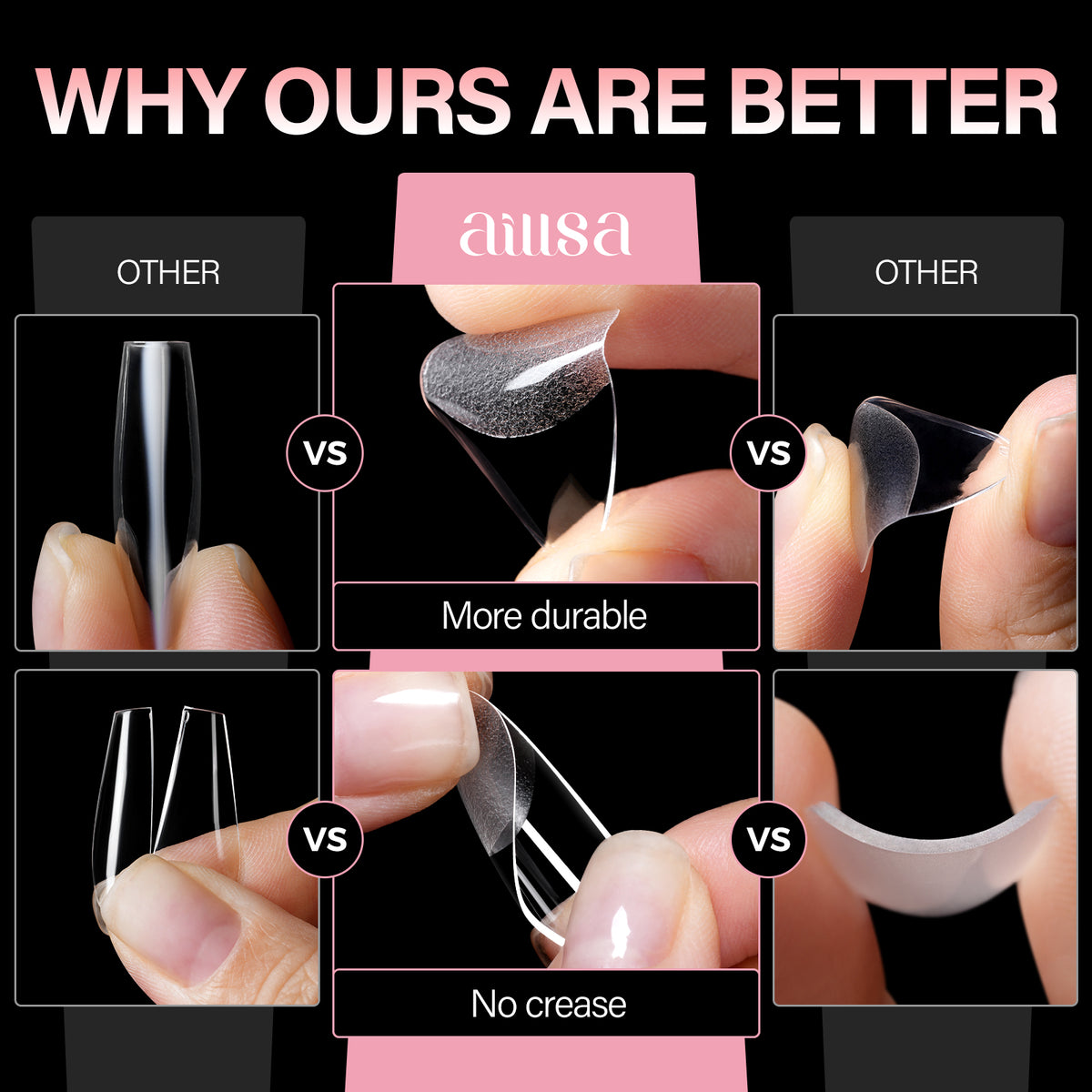 Half Matte False Nail Tips 