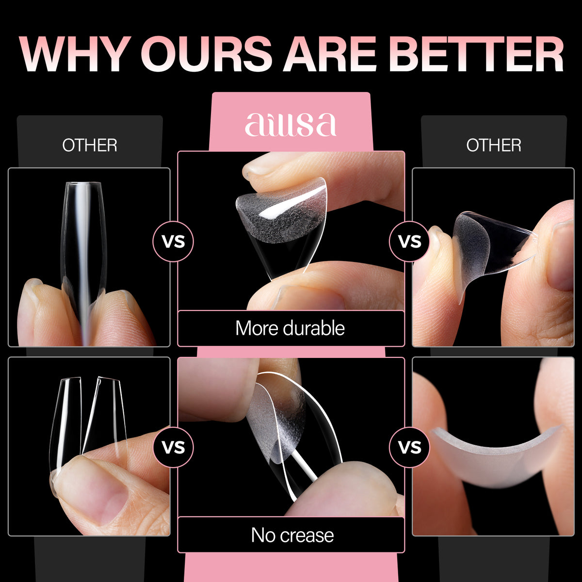 Half Matte False Nail Tips 