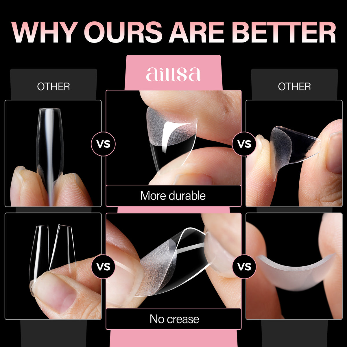 Half Matte False Nail Tips 
