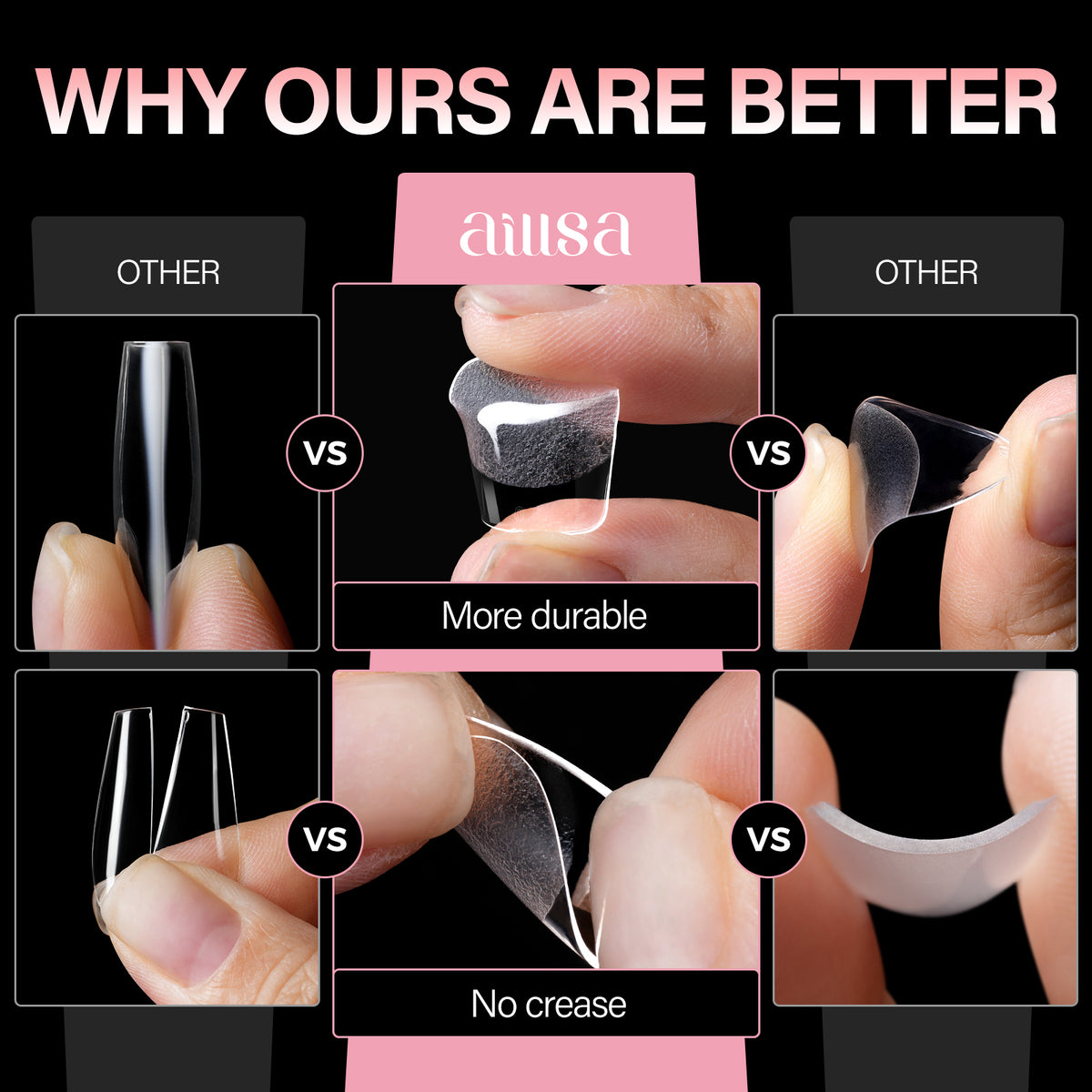 Half Matte False Nail Tips 