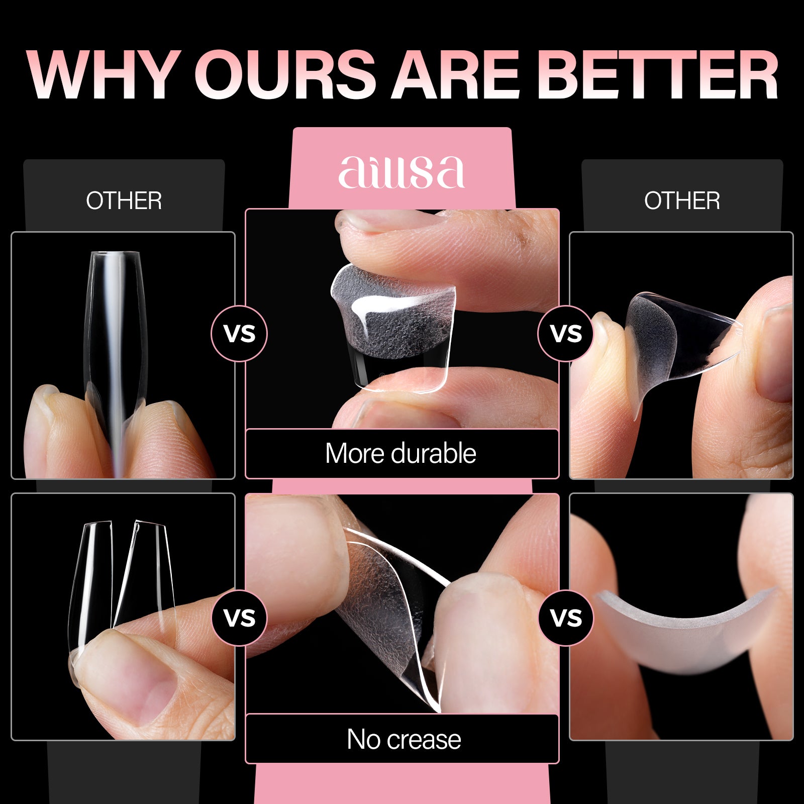 Half Matte False Nail Tips 