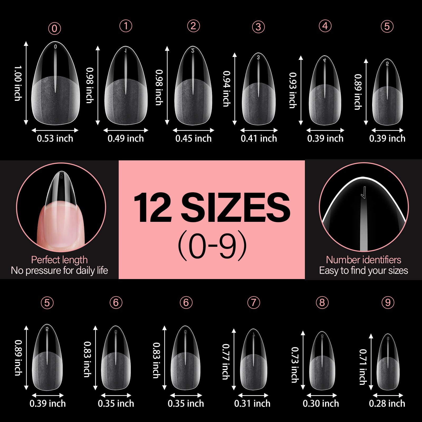 Full Cover Clear Nail Tips 