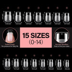 Full Cover Clear Nail Tips 