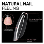 AILLSA Gel Nail Kit 240pcs Matte Nail Tips with 2 In 1 Nail Glue Polish Nail kit  