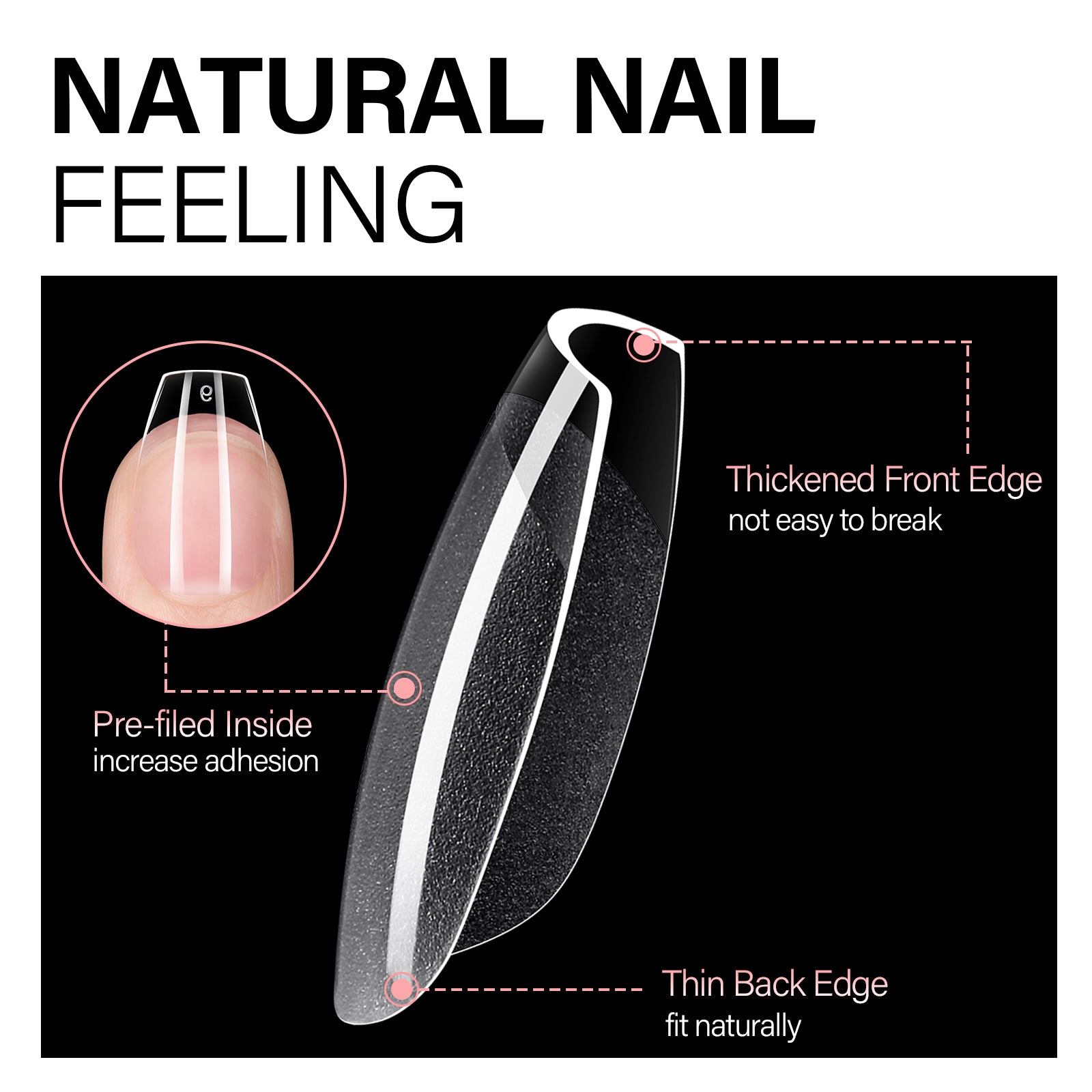 AILLSA Gel Nail Kit 240pcs Matte Nail Tips with 2 In 1 Nail Glue Polish Nail kit  