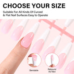Long Coffin French Tip Press on Nails 