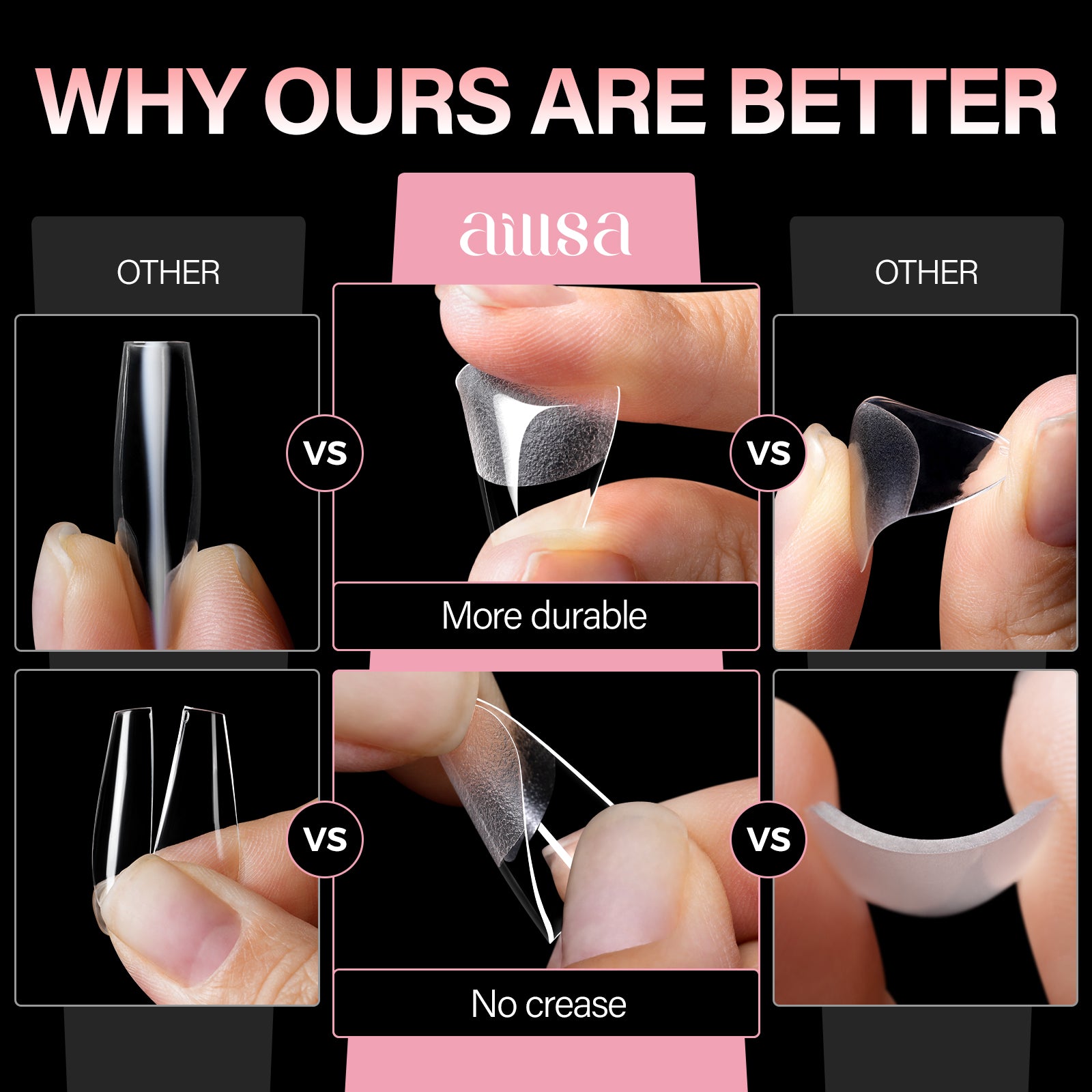 Half Matte False Nail Tips 