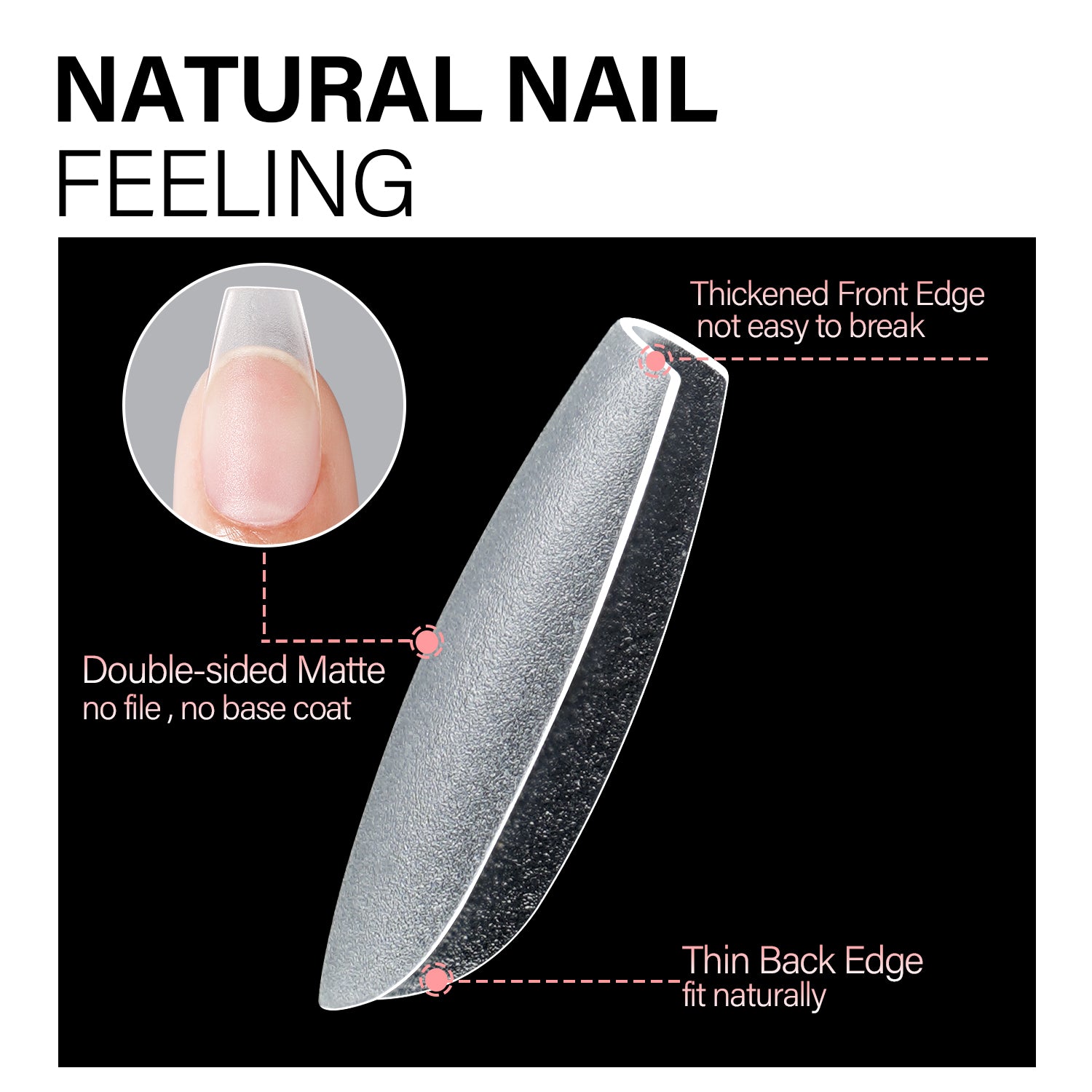 AILLSA Gel Nail Kit 240pcs Matte Nail Tips with 2 In 1 Nail Glue Polish Nail kit  