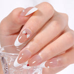 Almond French Tip Press on Nails 