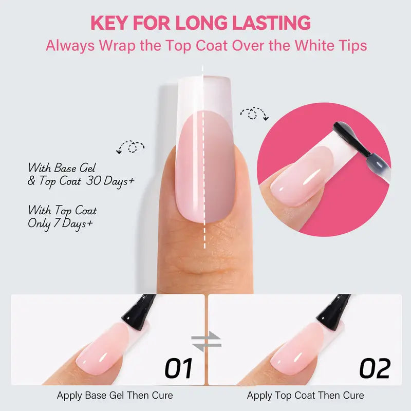 French Gel Nail Tips 5 Colors 