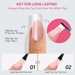 French Gel Nail Tips 5 Colors 