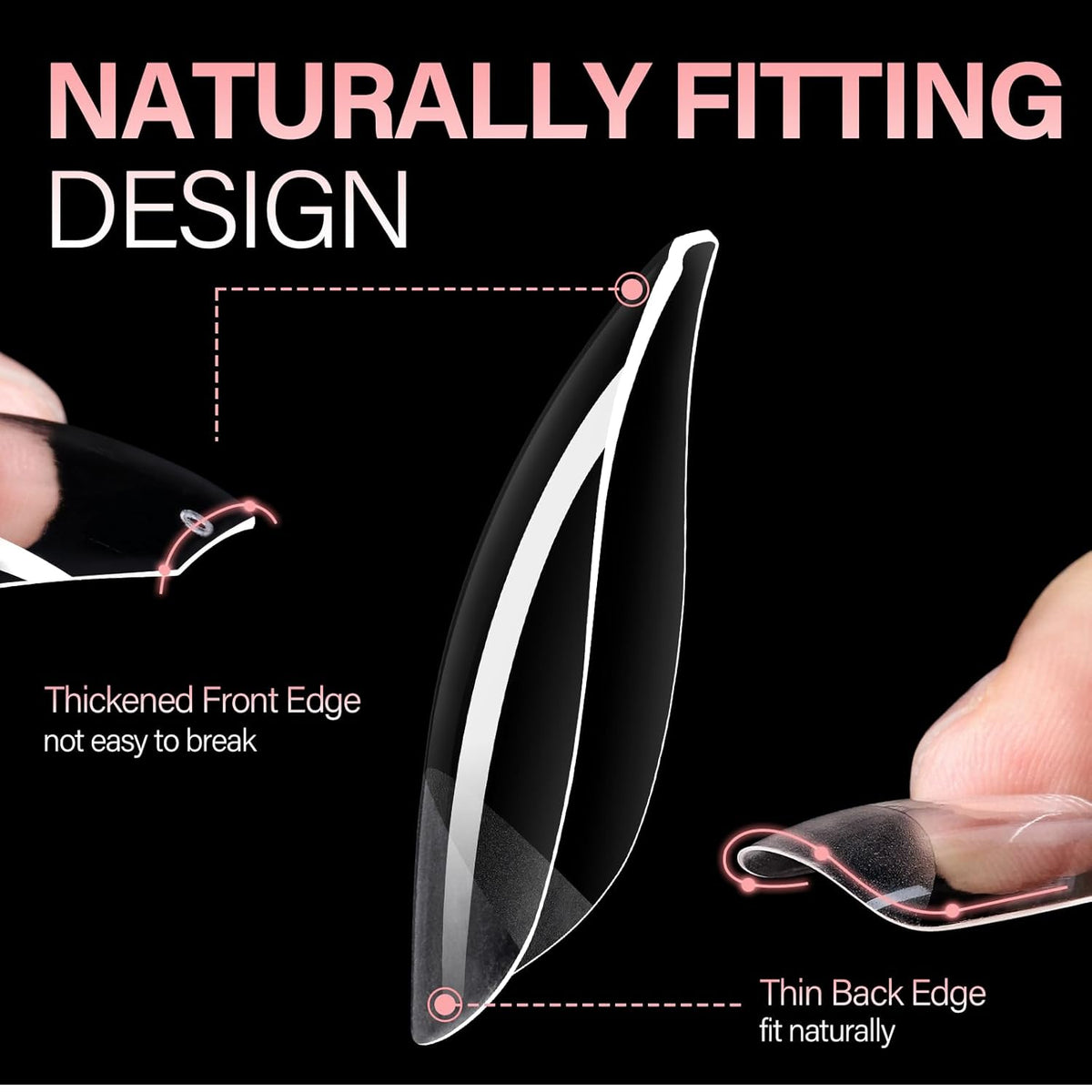 Full Cover Clear Nail Tips 