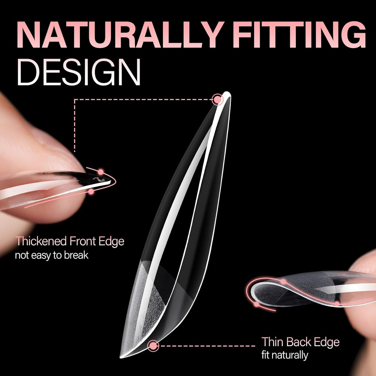 Full Cover Clear Nail Tips 