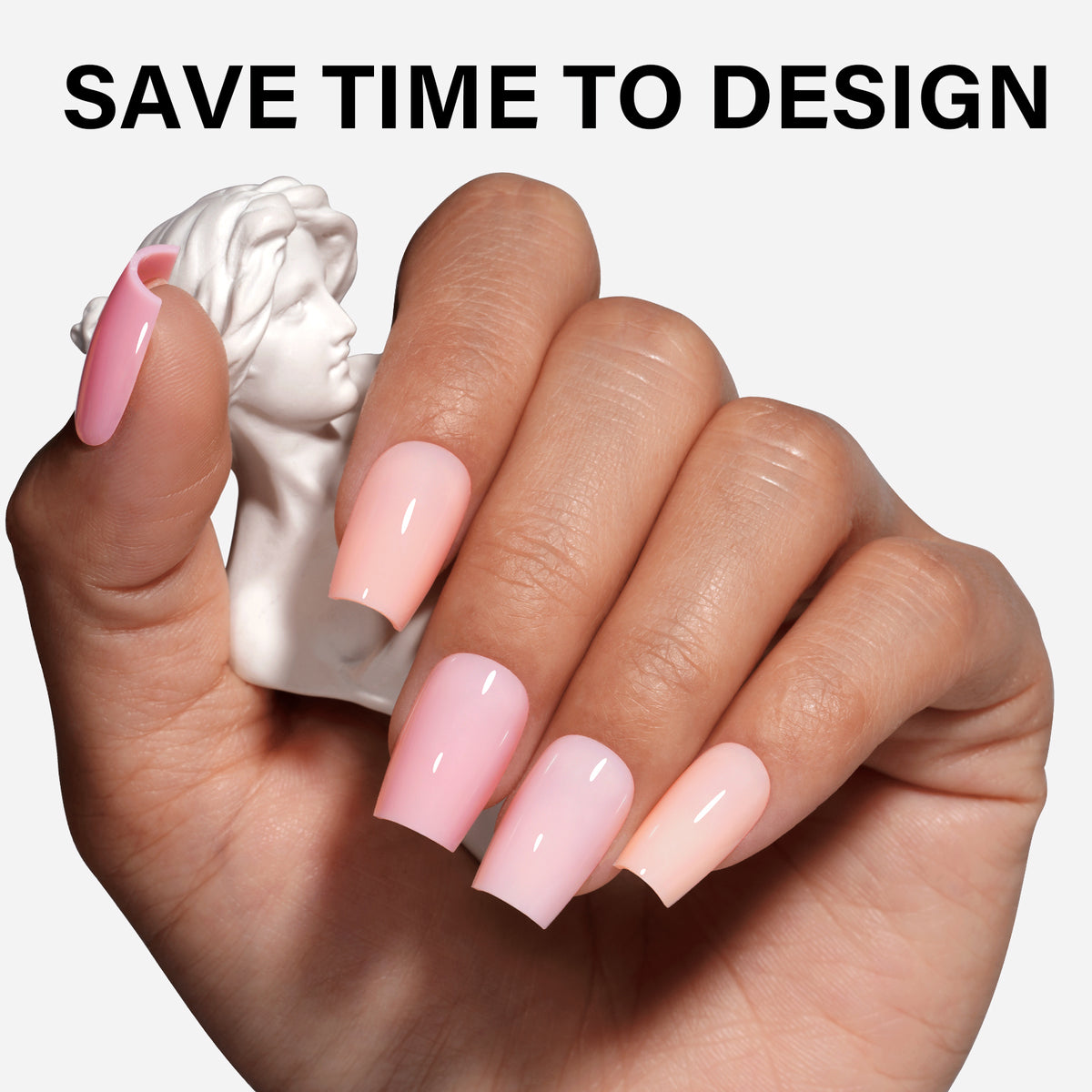 RealFit Nude Tone Mixed Color Press-On Nails 