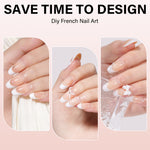 Short Oval French Tip Press on Nails 
