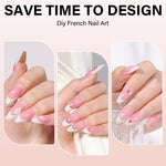 Almond French Tip Press on Nails 