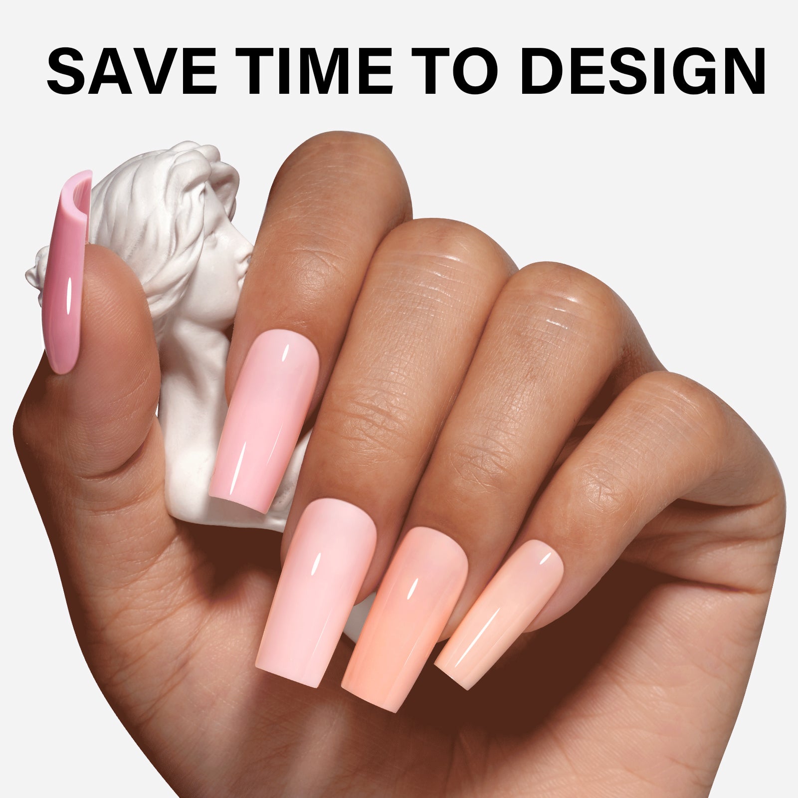 RealFit Nude Tone Mixed Color Press-On Nails 