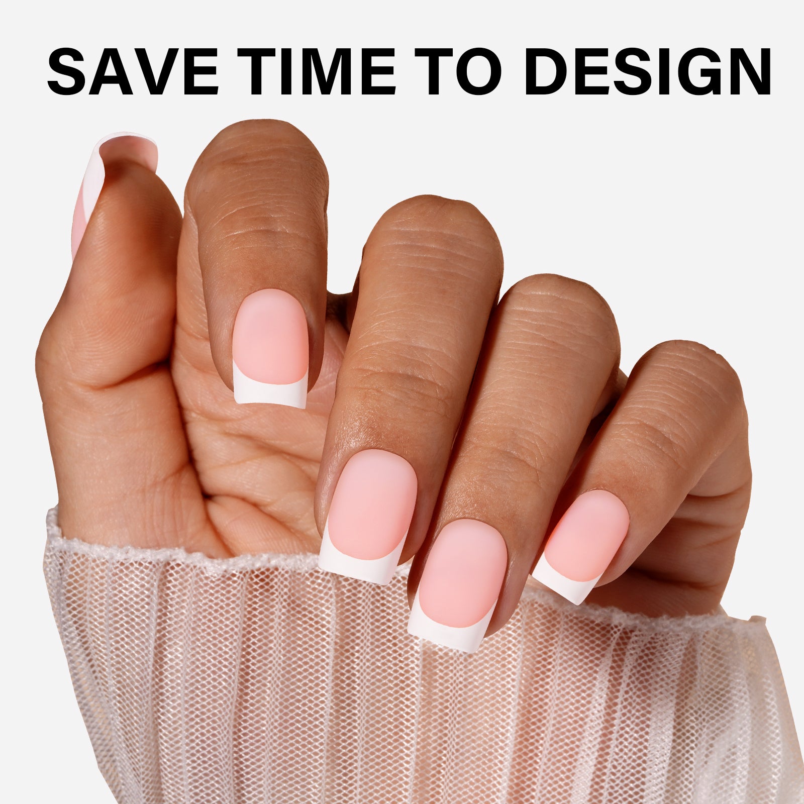 French Gel Nail Tips 5 Colors 