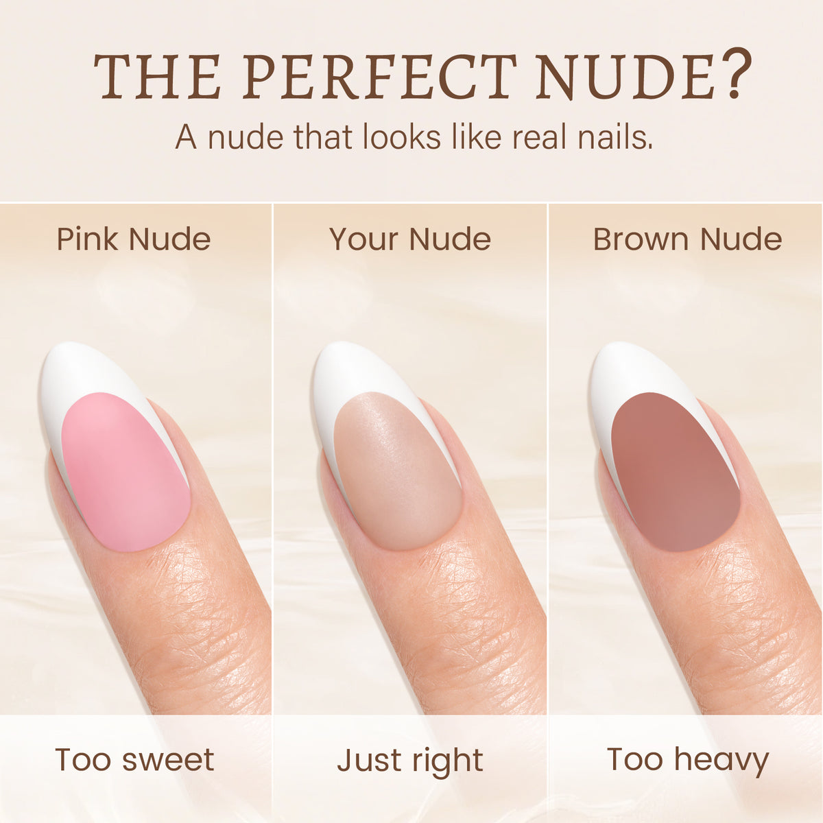 Nude Base French Tip Press On Nails 
