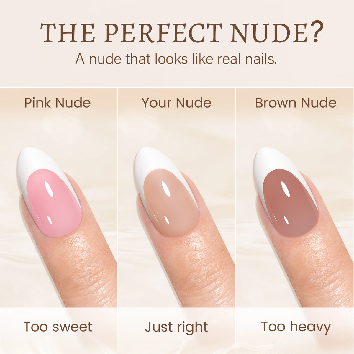 Nude Base French Tip Press On Nails 