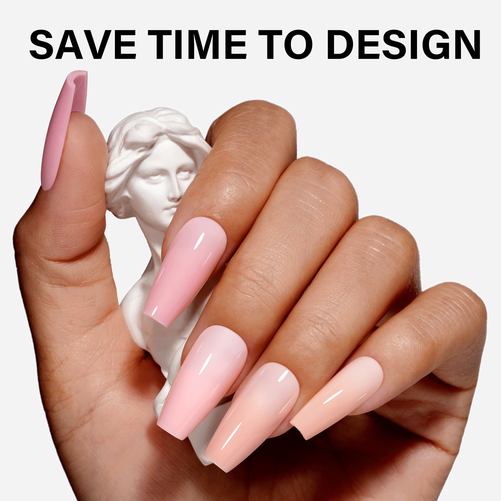 RealFit Nude Tone Mixed Color Press-On Nails 