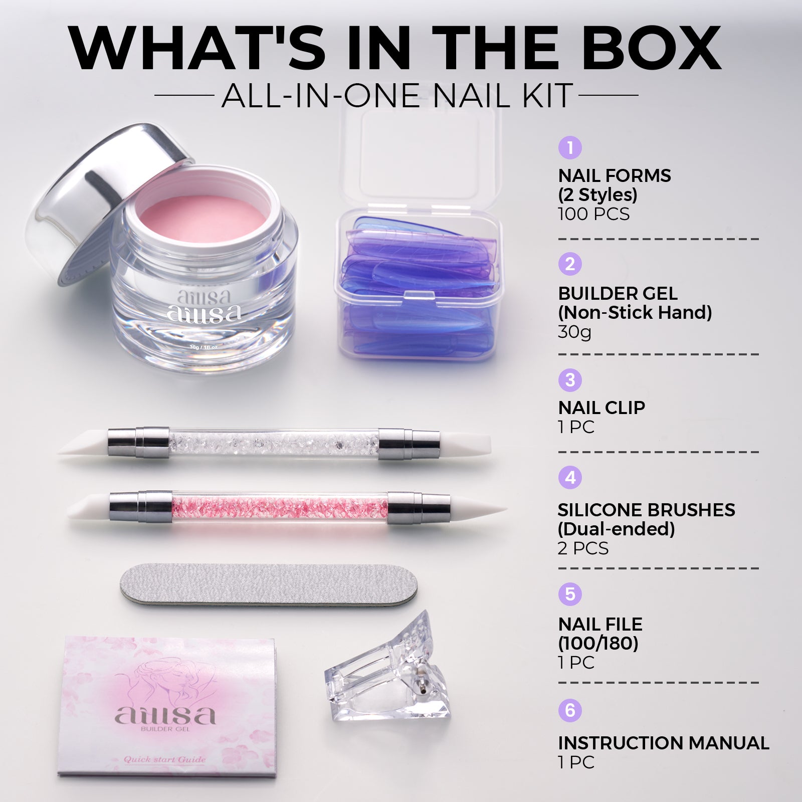 AILLSA Solid Builder Gel Nail Kit   