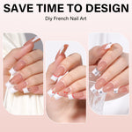 Medium Square French Tip Press on Nails 