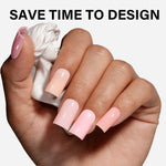 RealFit Nude Tone Mixed Color Press-On Nails 