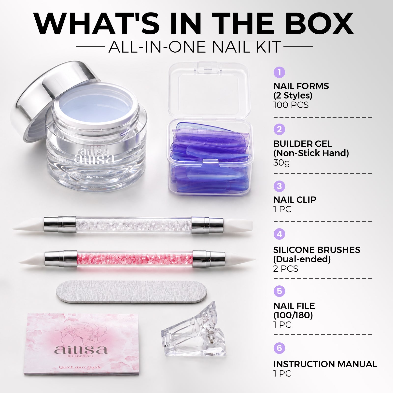 AILLSA Solid Builder Gel Nail Kit 