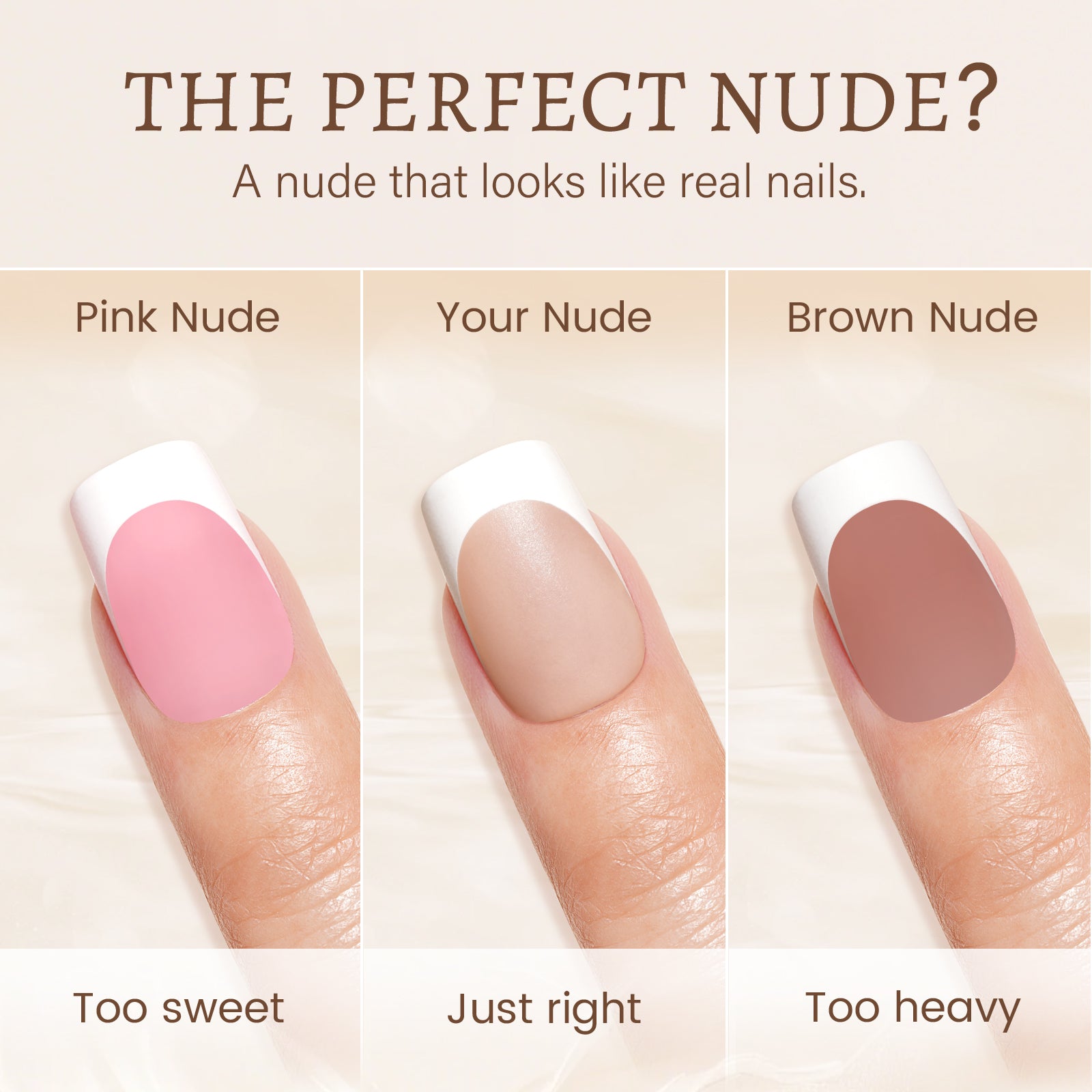 Nude Base French Tip Press On Nails 