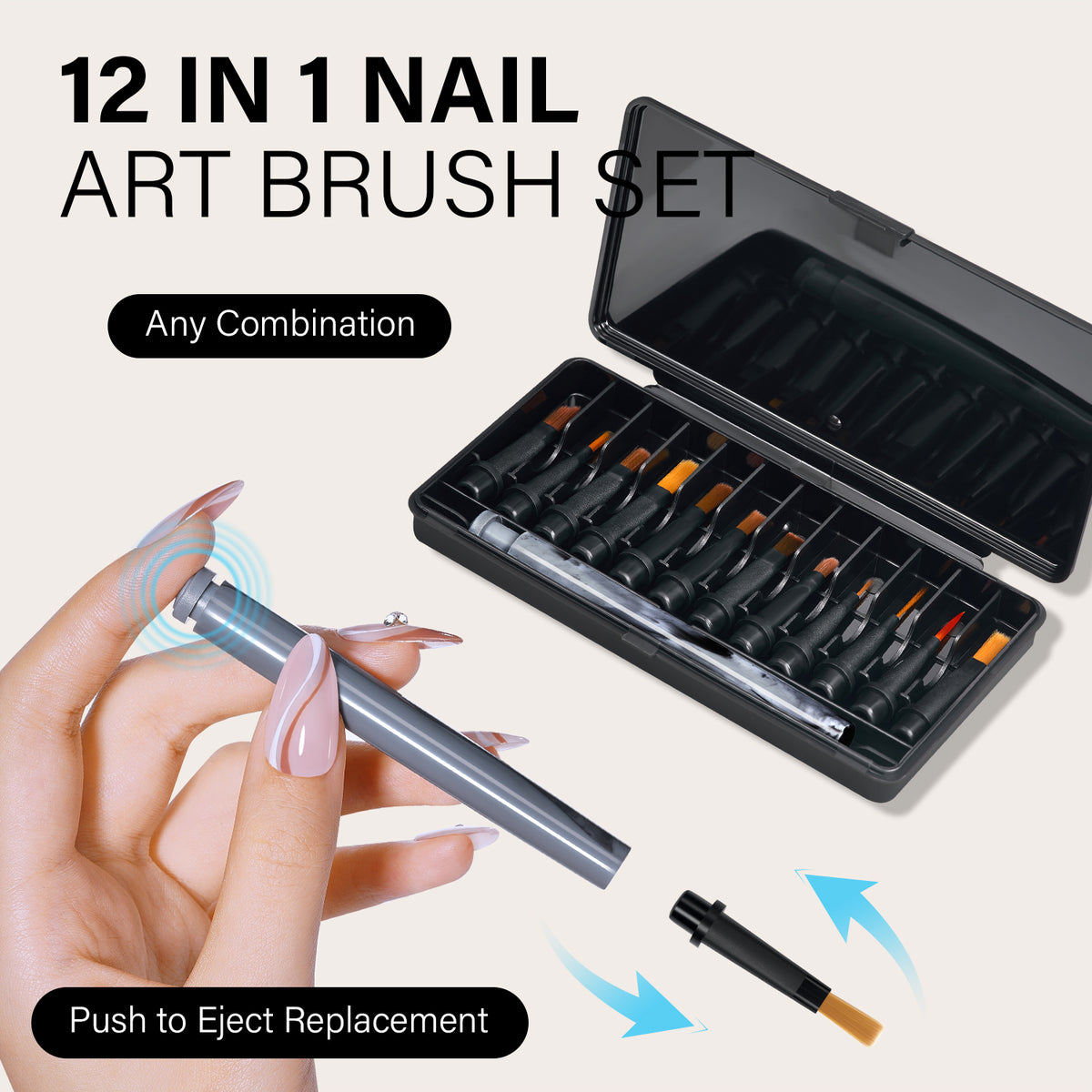 AILLSA Nail Art Brush Set 