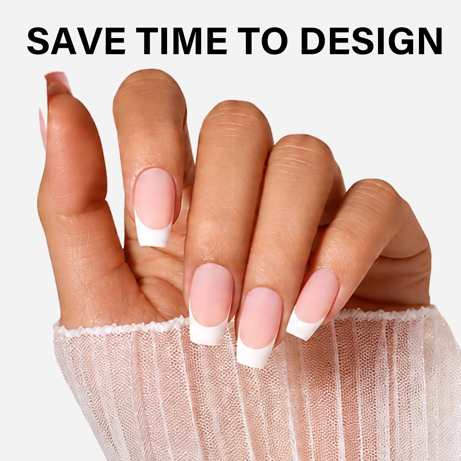 French Gel Nail Tips 5 Colors 