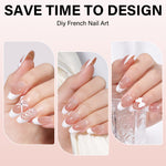 Short Oval French Tip Press on Nails 