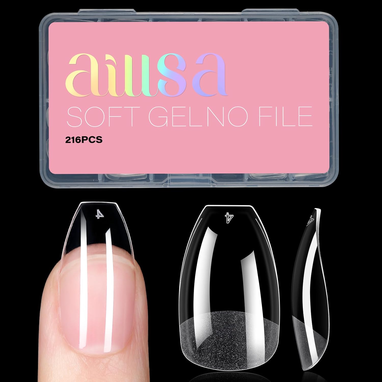Full Cover Clear Nail Tips 