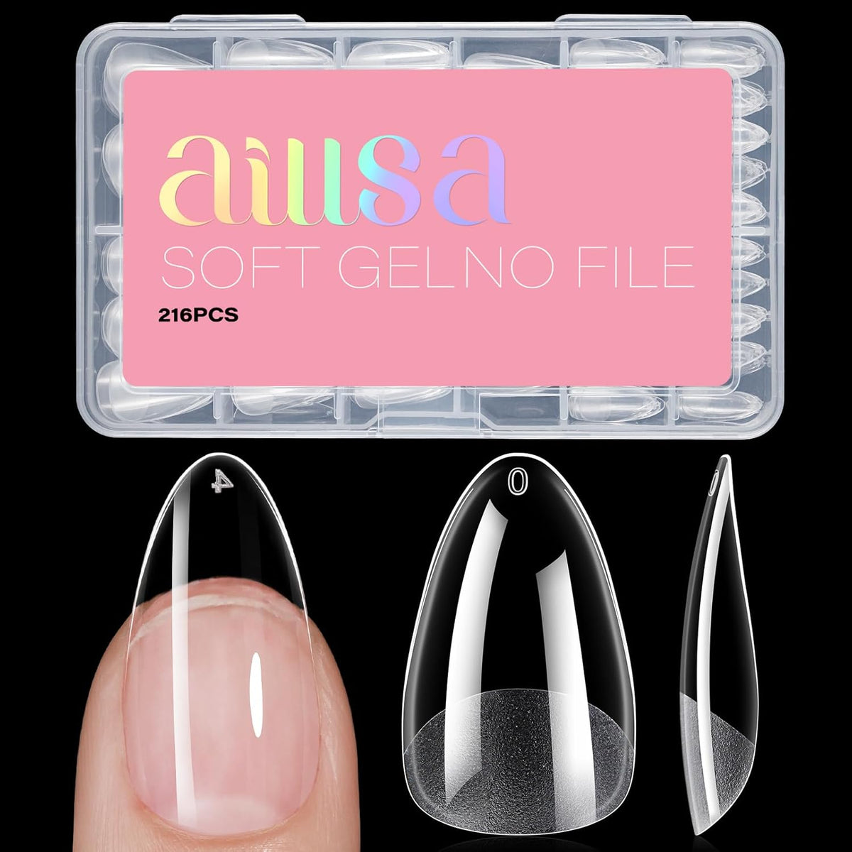 Full Cover Clear Nail Tips 