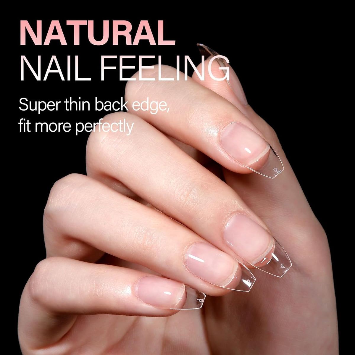 Full Cover Clear Nail Tips 