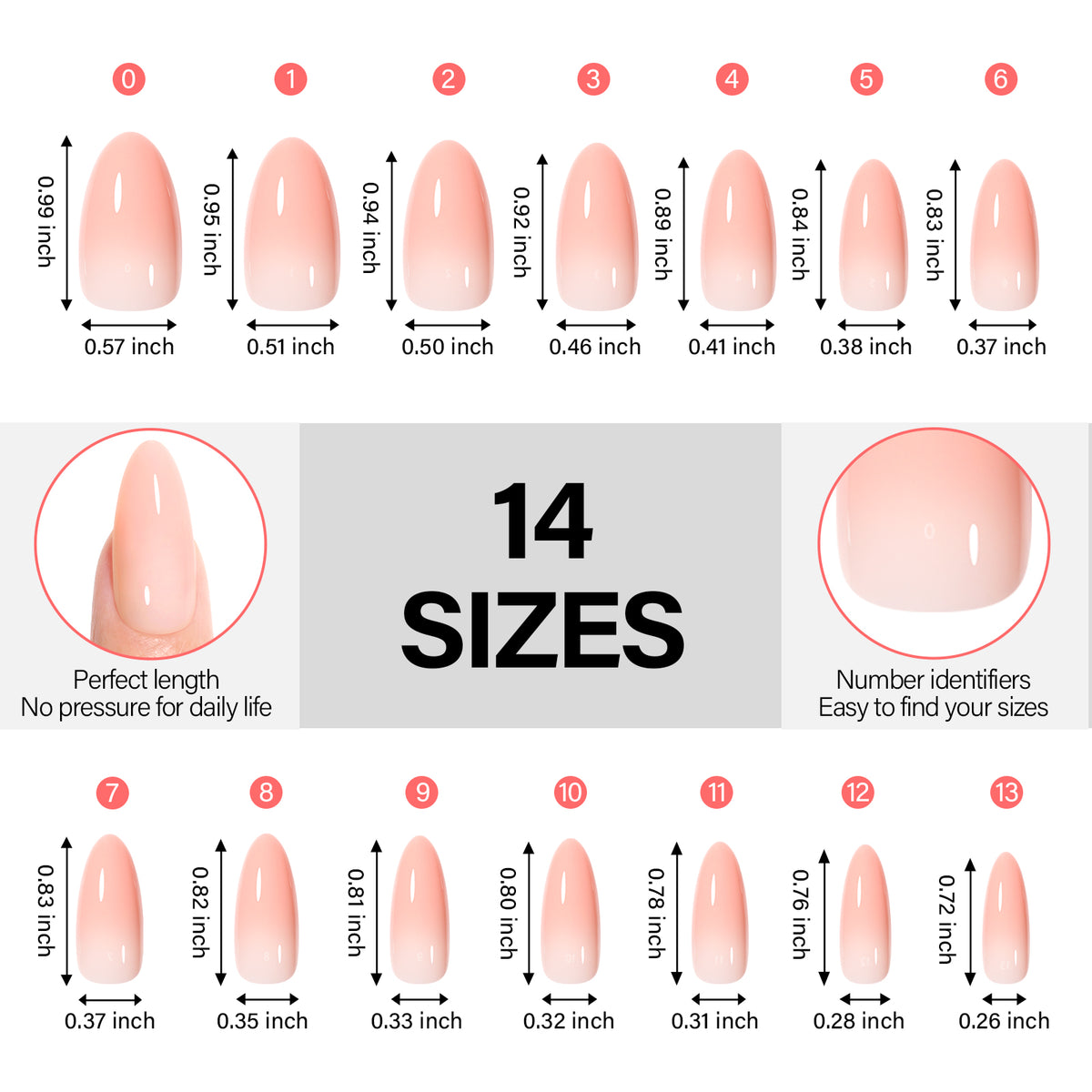 RealFit Nude Tone Mixed Color Press-On Nails 