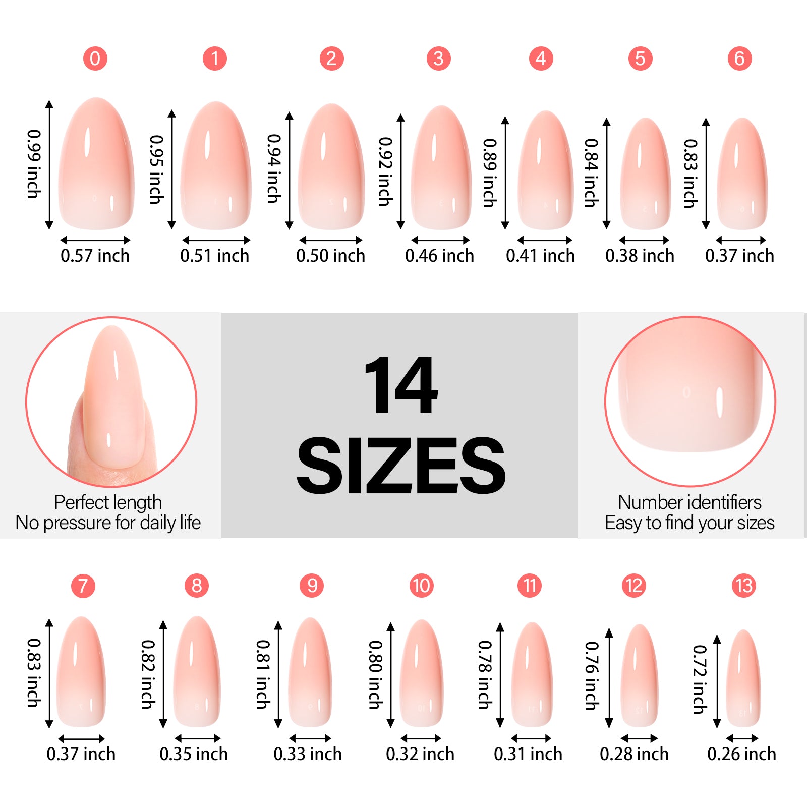 12 Mixed Colors Press-On Nails 