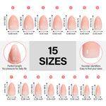 RealFit Nude Tone Mixed Color Press-On Nails 