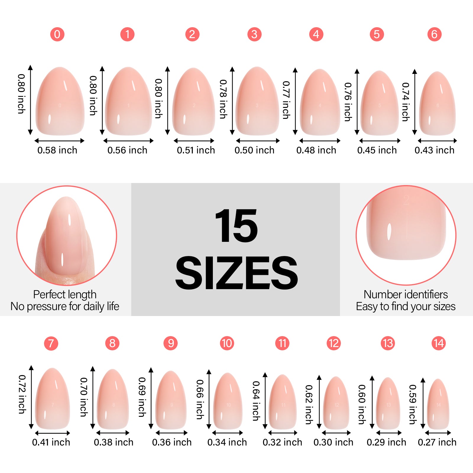 RealFit Nude Tone Mixed Color Press-On Nails 