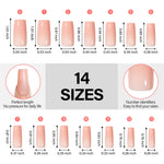 RealFit Nude Tone Mixed Color Press-On Nails 