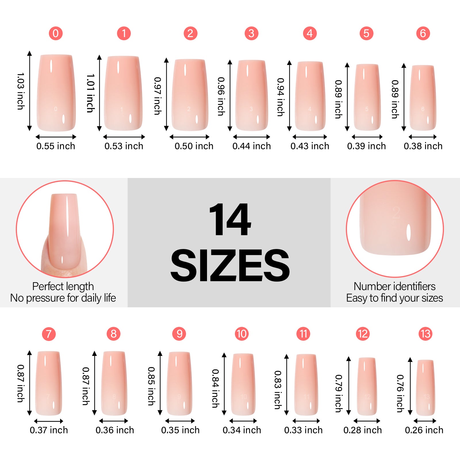 RealFit Nude Tone Mixed Color Press-On Nails 