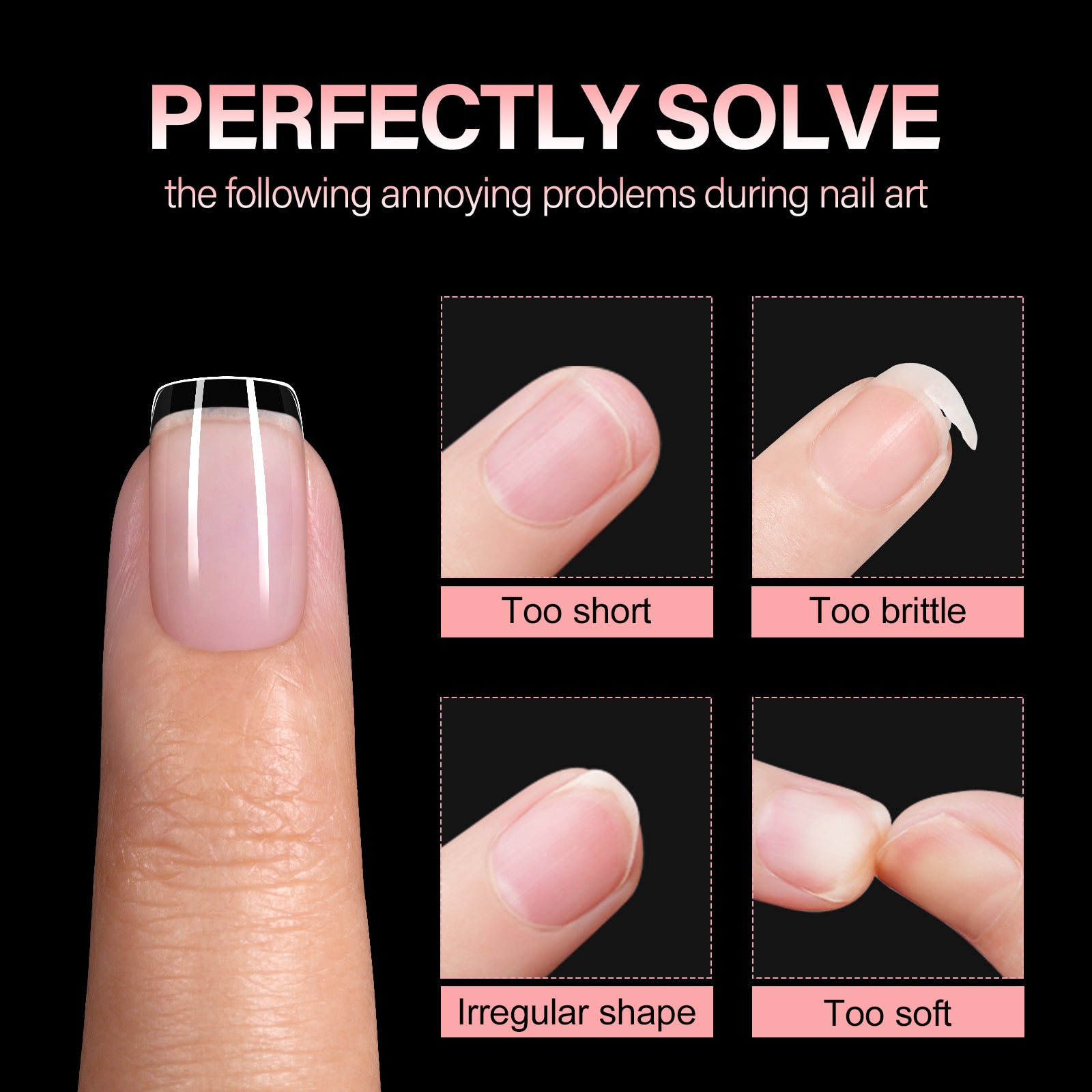 Half Matte False Nail Tips 