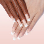 Medium Square French Tip Press on Nails 