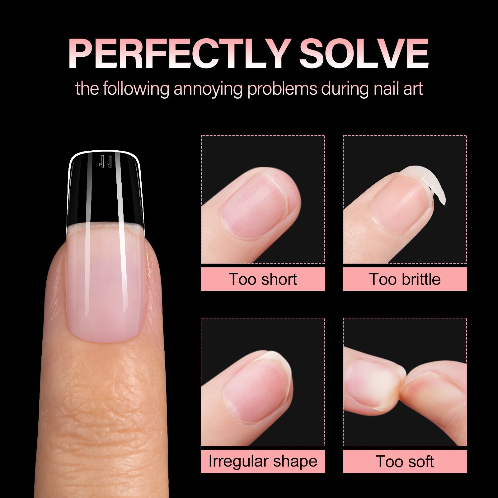 Half Matte False Nail Tips 